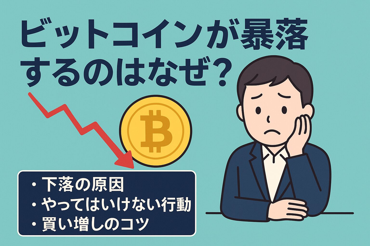ビットコインが暴落するのはなぜ？下落の原因・やってはいけない行動・買い増しのコツを解説 | Crypto Steps｜仮想通貨 で一歩ずつ資産を築く人のブログ